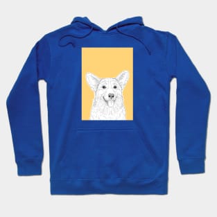 Cute Corgi Dog Portrait Hoodie